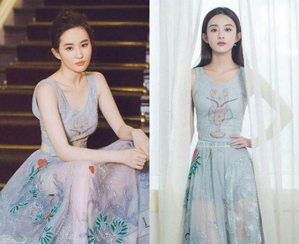 刘亦菲和赵丽颖撞衫，你觉得谁穿着更好看？